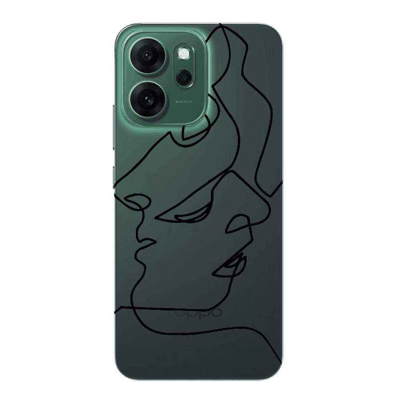 Oppo 14 F intertwined Transparent Silicone TPU Θήκη
