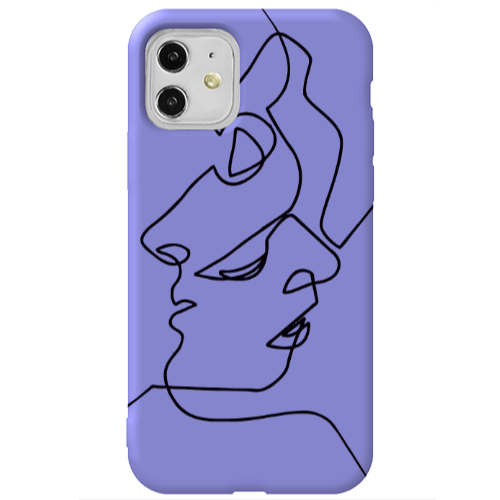Apple iPhone 11  intertwined Purple Colored Silicone TPU Θήκη