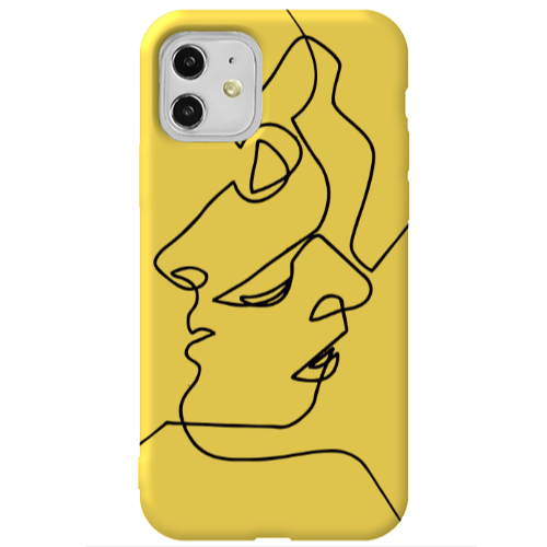 Apple iPhone 11  intertwined Yellow Colored Silicone TPU Θήκη
