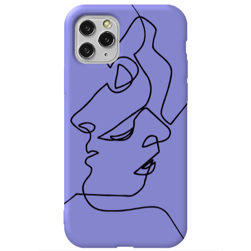 Apple iPhone 11 Pro intertwined Purple Colored Silicone TPU Θήκη