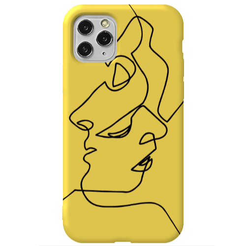 Apple iPhone 11 Pro intertwined Yellow Colored Silicone TPU Θήκη