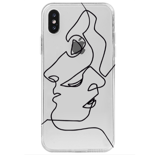 Apple iPhone X intertwined Transparent Silicone TPU Θήκη