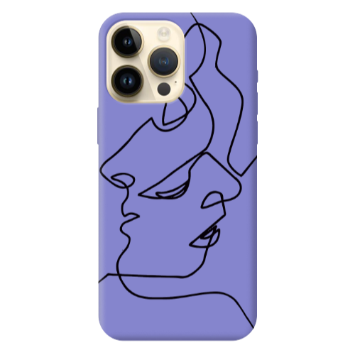 Apple iPhone 13 Pro Max intertwined Purple Colored Silicone TPU Θήκη