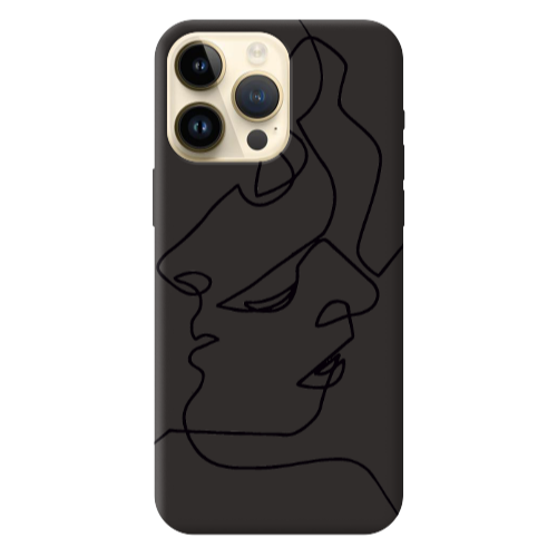 Apple iPhone 13 Pro Max intertwined Black Colored Silicone TPU Θήκη