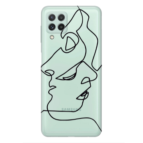 Samsung A22 4G intertwined Transparent Silicone TPU Θήκη