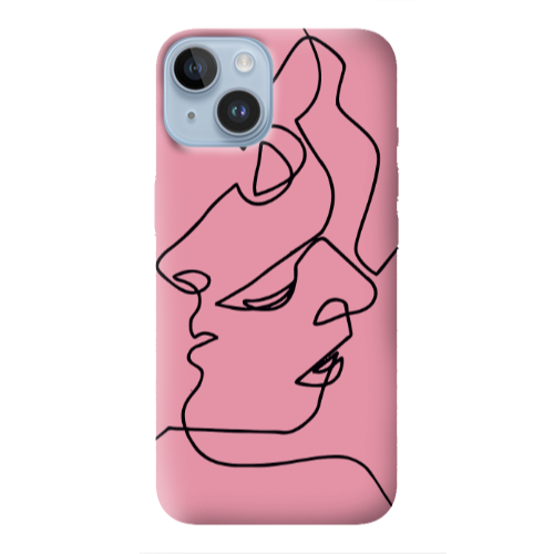 Apple iPhone 14 Plus intertwined Pink Colored Silicone TPU Θήκη