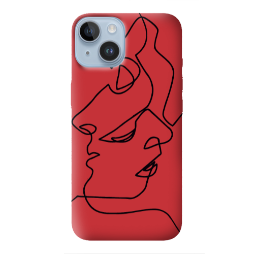 Apple iPhone 14 Plus intertwined Red Colored Silicone TPU Θήκη