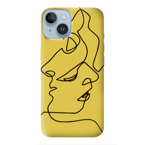 Apple iPhone 14 Plus intertwined Yellow Colored Silicone TPU Θήκη