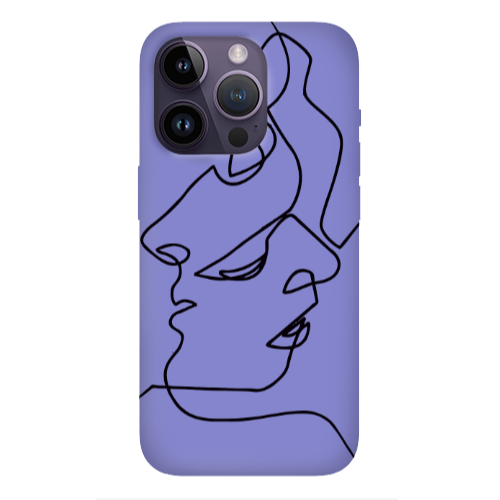 Apple iPhone 14 Pro  intertwined Purple Colored Silicone TPU Θήκη