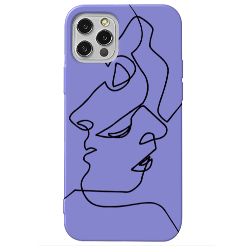 Apple iPhone 13 Pro intertwined Purple Colored Silicone TPU Θήκη