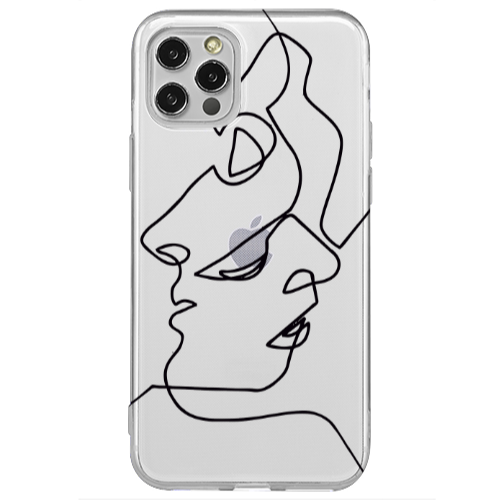 Apple iPhone 12 Pro intertwined Transparent Silicone TPU Θήκη