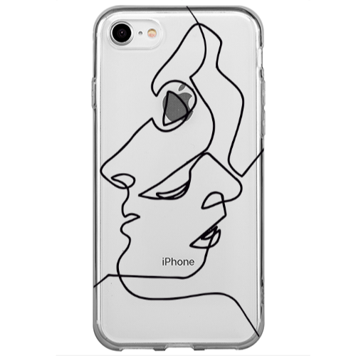 Apple iPhone 7 intertwined Transparent Silicone TPU Θήκη