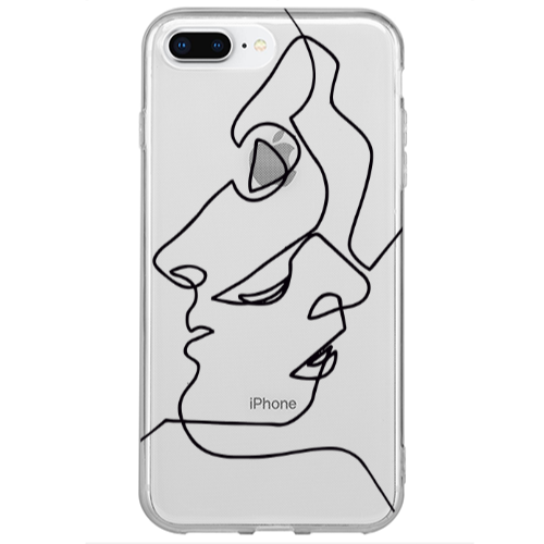 Apple iPhone 7 Plus intertwined Transparent Silicone TPU Θήκη