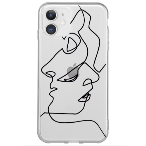 Apple iPhone 12 Mini intertwined Transparent Silicone TPU Θήκη