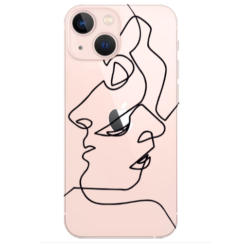 Apple iPhone 13 Mini intertwined Transparent Silicone TPU Θήκη