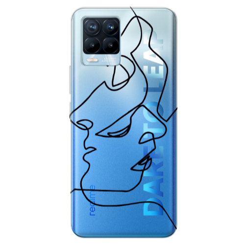 Realme 8 Pro intertwined Transparent Silicone TPU Θήκη
