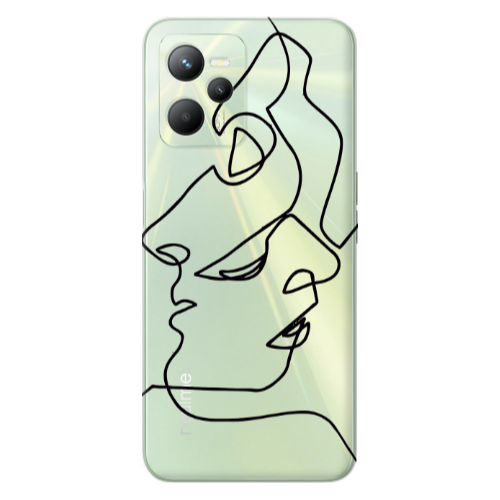 Realme C35 intertwined Transparent Silicone TPU Θήκη