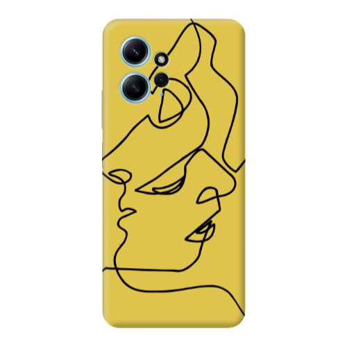 Xiaomi Redmi Note 12 4G intertwined Yellow Colored Silicone TPU Θήκη