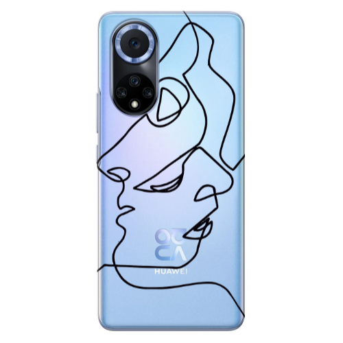 Huawei Nova 9 intertwined Transparent Silicone TPU Θήκη