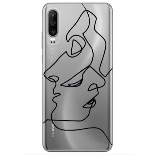 Huawei P30 intertwined Transparent Silicone TPU Θήκη