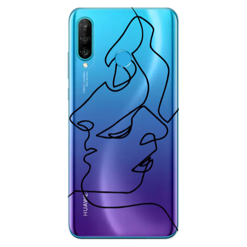 Huawei P30 Lite intertwined Transparent Silicone TPU Θήκη
