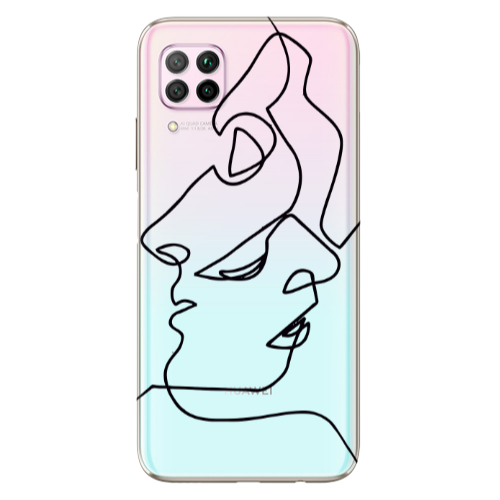 Huawei P40 Lite intertwined Transparent Silicone TPU Θήκη