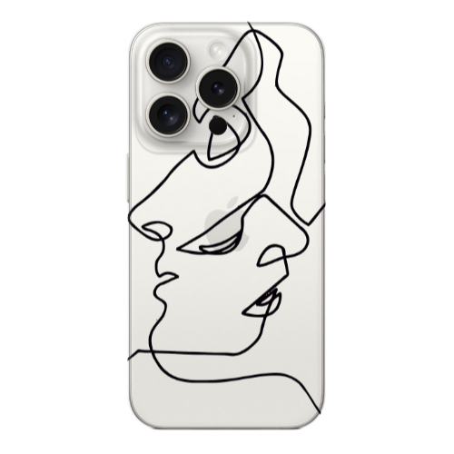 Apple iPhone 15 Pro intertwined Transparent Silicone TPU Θήκη
