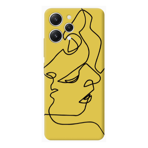 Xiaomi Redmi 12 intertwined Yellow Colored Silicone TPU Θήκη