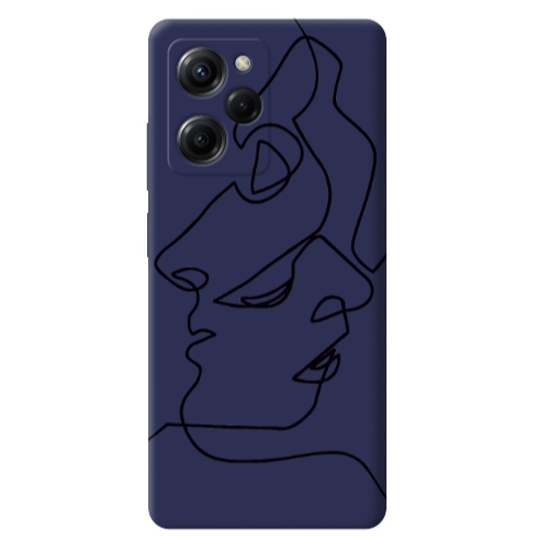 Xiaomi Poco X5 Pro intertwined Dark blue Colored Silicone TPU Θήκη
