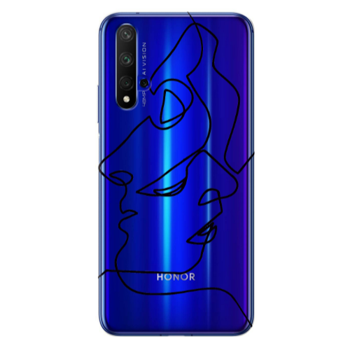 Huawei Nova 5 T intertwined Transparent Silicone TPU Θήκη