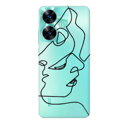 Realme C55 intertwined Transparent Silicone TPU Θήκη