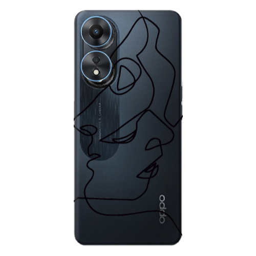 Oppo A 98 intertwined Transparent Silicone TPU Θήκη