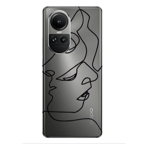 Oppo Reno10 5G intertwined Transparent Silicone TPU Θήκη