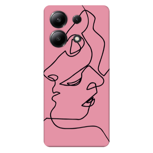Xiaomi Redmi Note 13 4G intertwined Pink Colored Silicone TPU Θήκη