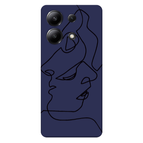 Xiaomi Redmi Note 13 4G intertwined Dark blue Colored Silicone TPU Θήκη