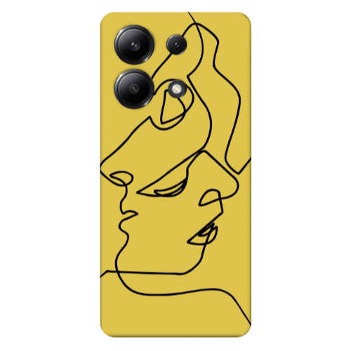 Xiaomi Redmi Note 13 4G intertwined Yellow Colored Silicone TPU Θήκη