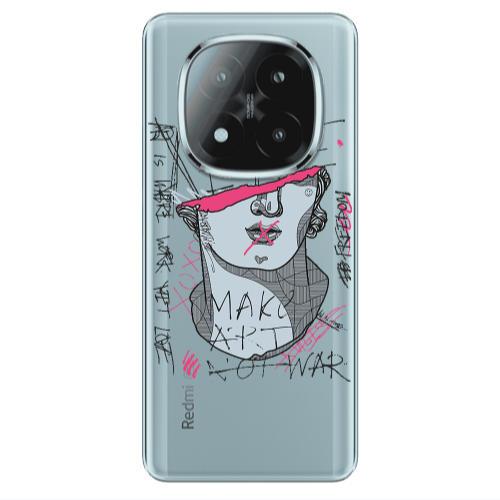 Xiaomi Redmi Note 14 Pro + 5g Make art Transparent Silicone TPU Θήκη
