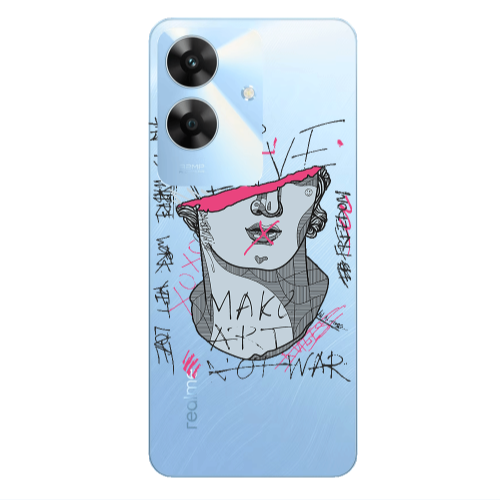 Realme Note 60 Make art Transparent Silicone TPU Θήκη