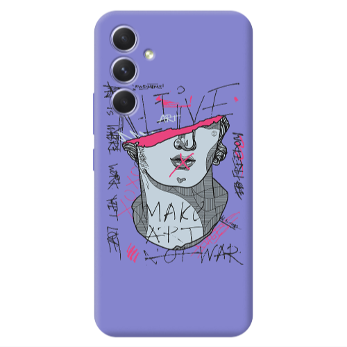 Samsung A36 Make art Purple Colored Silicone TPU Θήκη