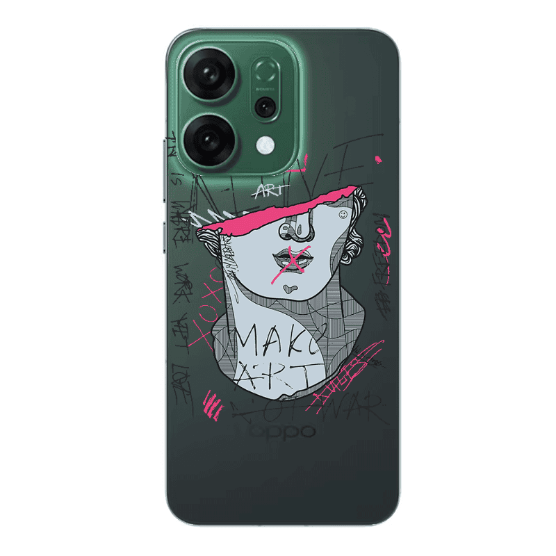 Oppo RENO 14 Make art Transparent Silicone TPU Θήκη