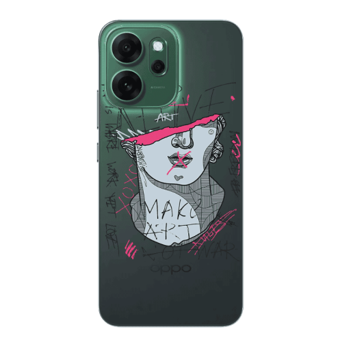 Oppo 14 F Make art Transparent Silicone TPU Θήκη