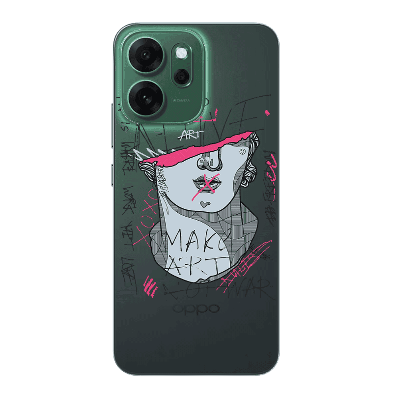 Oppo 14 F Make art Transparent Silicone TPU Θήκη