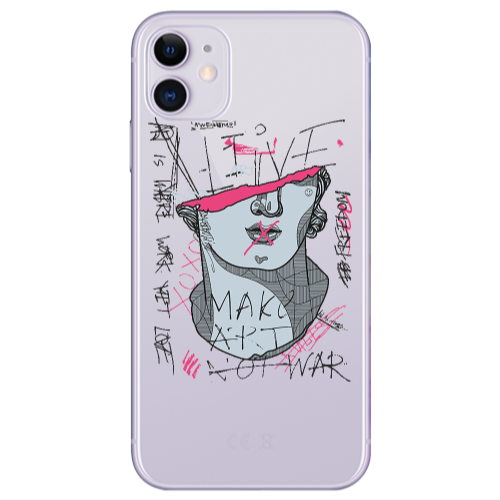 Apple iPhone 11  Make art Transparent Silicone TPU Θήκη