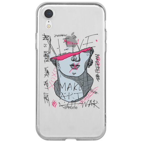 Apple iPhone Xr Make art Transparent Silicone TPU Θήκη