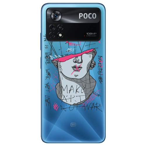 Xiaomi Poco X4 Pro Make art Transparent Silicone TPU Θήκη