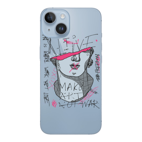 Apple iPhone 14  Make art Transparent Silicone TPU Θήκη