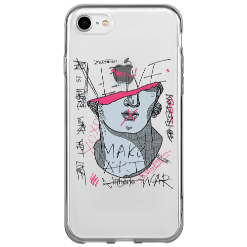 Apple iPhone 7 Make art Transparent Silicone TPU Θήκη