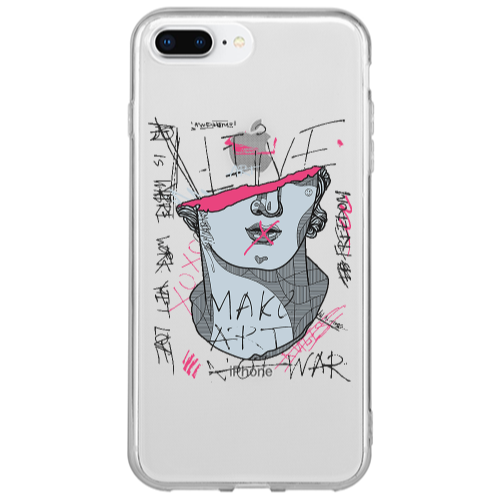 Apple iPhone 7 Plus Make art Transparent Silicone TPU Θήκη