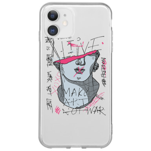 Apple iPhone 12 Mini Make art Transparent Silicone TPU Θήκη