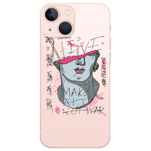 Apple iPhone 13 Mini Make art Transparent Silicone TPU Θήκη